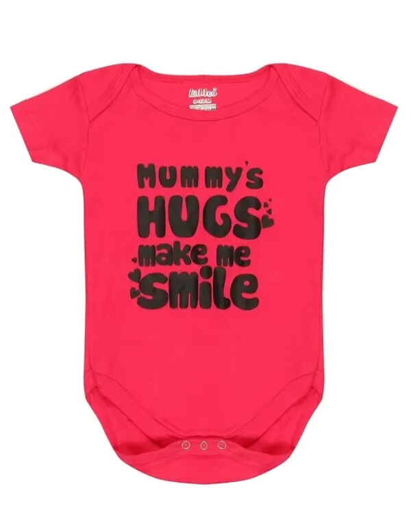 Pack of 5 Cotton Baby Rompers with Funny Quotes – Unisex Bodysuits for Newborn & Infants - Image 4