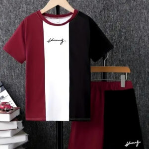 Stylish 'Wild Boy' Half Sleeve T-Shirt & Shorts Co-ord Set for Boys