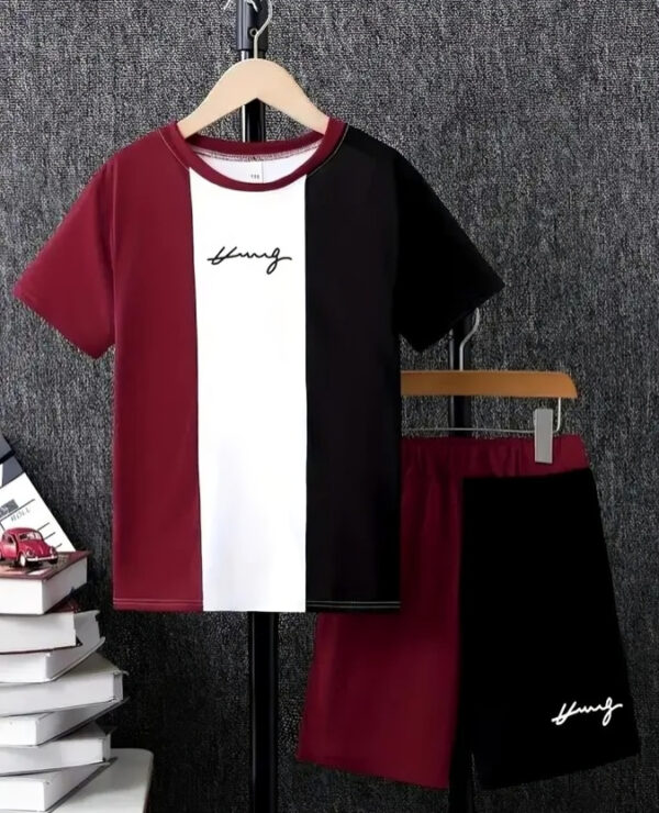 Stylish 'Wild Boy' Half Sleeve T-Shirt & Shorts Co-ord Set for Boys