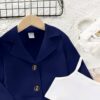 Stylish Blazer, Camisole & Skirt Set for Girls – Trendy Western Outfit - Image 2
