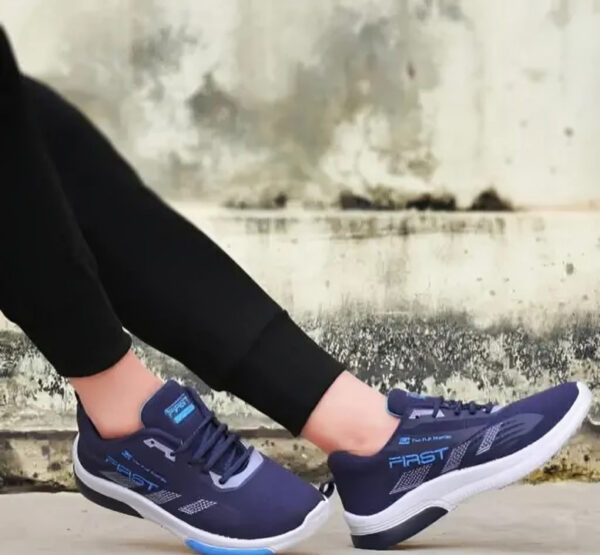 Men’s Lightweight Mesh Sneakers with Bold Blue Detailing – Sports & Casual Shoes - Image 5