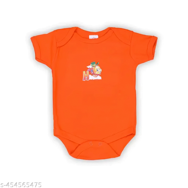 Pack of 3 Unisex Cotton Baby Rompers – Multicolor | Soft & Breathable Bodysuits for Infants - Image 2