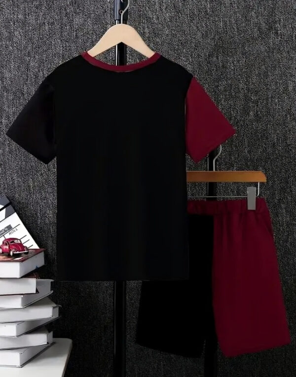 Stylish 'Wild Boy' Half Sleeve T-Shirt & Shorts Co-ord Set for Boys - Image 3